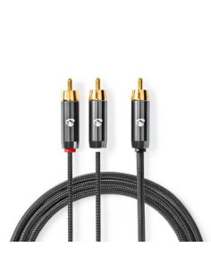 Cavo Audio Alta Qualità 1 Rca Maschio - 2 Rca Maschio Y 3...