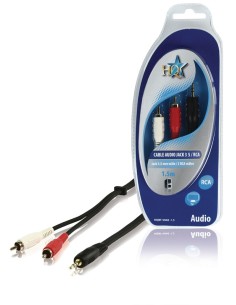 CAVO AUDIO RIDUTTORE  1 JACK 3,5mm MASCHIO A 2 RCA MASCHI...
