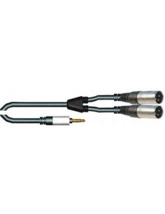 CAVO AUDIO RIDUTTORE TOP QUALITY 1 JACK 3,5mm STEREO A 2...