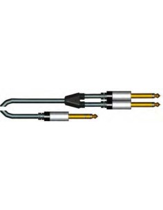 CAVO AUDIO RIDUTTORE TOP QUALITY 1 JACK 6,3 STEREO A 2...