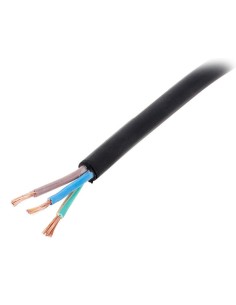 Cavo Tripolare tondo Nero 3X1mm Tensione nominale 300v