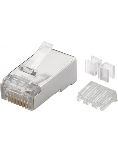 10 PEZZI PLUG RJ45 CAT 6 CON SCHERMATURA + GUIDA CAVI