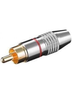 RCA Maschio Volante Connessione Dorata x Cavo max 6mm -...