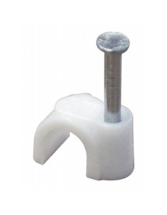 FISSACAVO TONDO (100PZ) Ø6,0MM PER CAVO ANTENNA E...