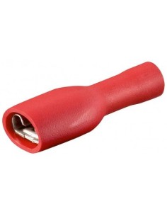 Fast-on femmina isolato 6,3x0,8 colore Rosso per cavo max...