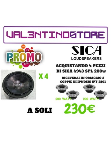 KIT SPL / FRONTE DA URLO 4 MID-WOOFER SICA...