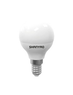 LAMPADA LED E14 SFERA OPACA LUCE FREDDA 534 LUMEN 6W RESA...