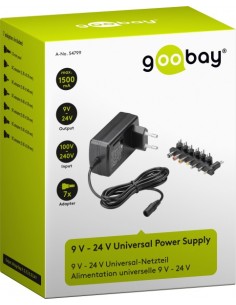 54799 ALIMENTATORE UNIVERSALE 1500 mA 9V A 24V