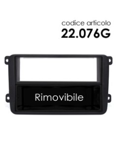 MASCHERINA AUTORADIO 1 DIN+CASSETTO  VW GOLF VI-POLO 09...
