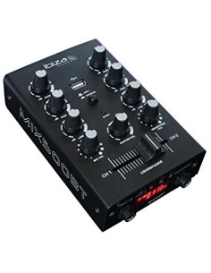 MINI MIXER PER DJ CON 2 INGRESSI + 1 MICROFONICO+ USB /BT