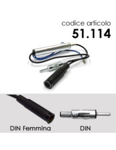 ADATTATORE ANTENNA AMPLIFICATO DIN/DINPLUG GALAXY