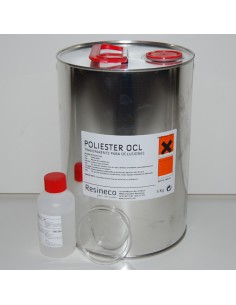 TANICA RESINA LIQUIDA POLIESTERE 5KG CON INDURENTE