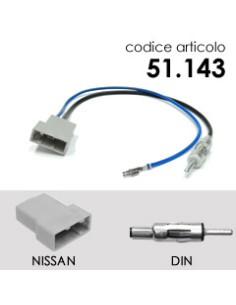 ADATTATORE ANTENNA NISSAN '07 IN POI DIN+REMOTE