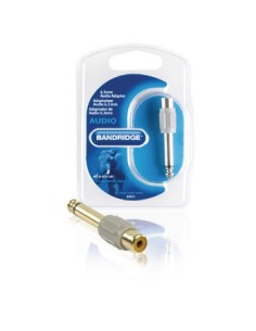 Adattatore Mono-Audio 6.35 mm Maschio - RCA Femmina Grigio