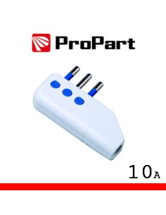 Spina 10A 2P+Terra a 90° Colore bianco