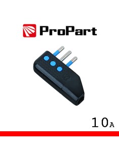 Spina 10A 2P+Terra a 90° Colore nera