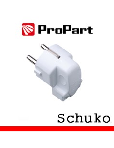 Spina schuko 90° colore Bianco