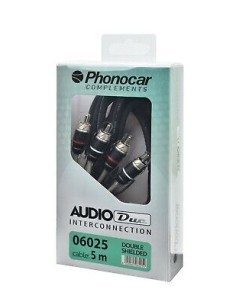 Phonocar Cavo RCA 5  Metri Alta Efficienza Doppia...