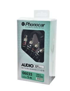 Phonocar Cavo RCA 5  Metri Alta Efficienza Tripla...