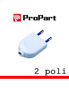 Spina 10A 2 poli Colore bianco