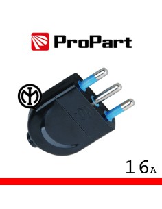 Spina 16A 2P+Terra Dritta  Colore nera