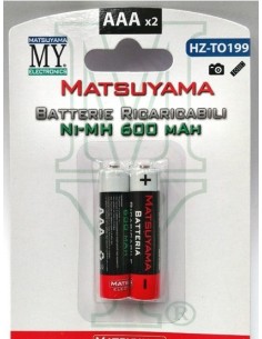 Coppia di batterie ricaricabile per cordless Ni-Mh AAA...