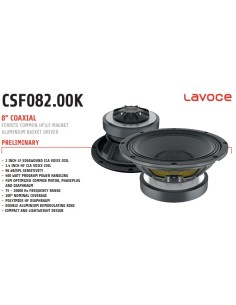 CSF082.00K Coassiale Pro 8" 200mm 8Ohm 400W V.C. 50mm +...