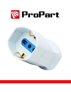 Presa bivalente 10/16A+Schuko - colore Bianco