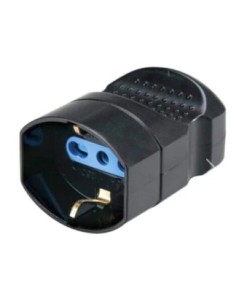 Presa bivalente 10/16A+Schuko - colore Nero