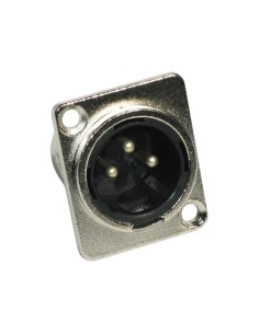 Connettore Maschio XLR da pannello - 3 Pin -mod. XLRMP1