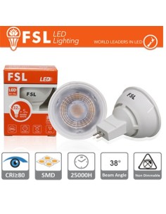 Faretto FSL attacco MR16 12v 6w luce fredda 6500k - 520...